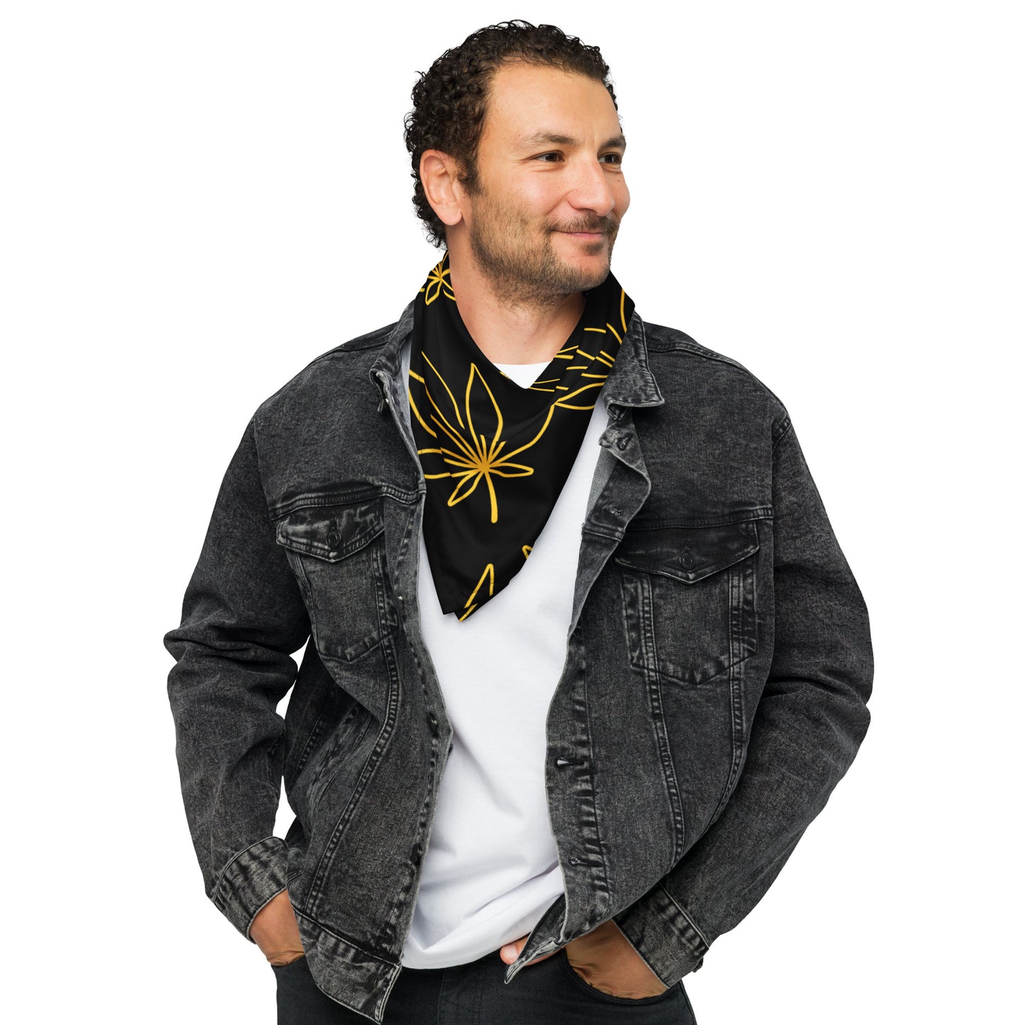 All-over leaf print bandana