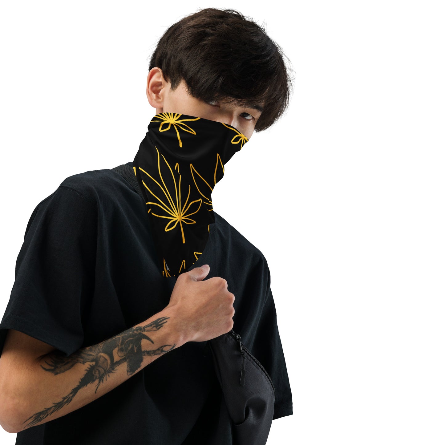 All-over leaf print bandana