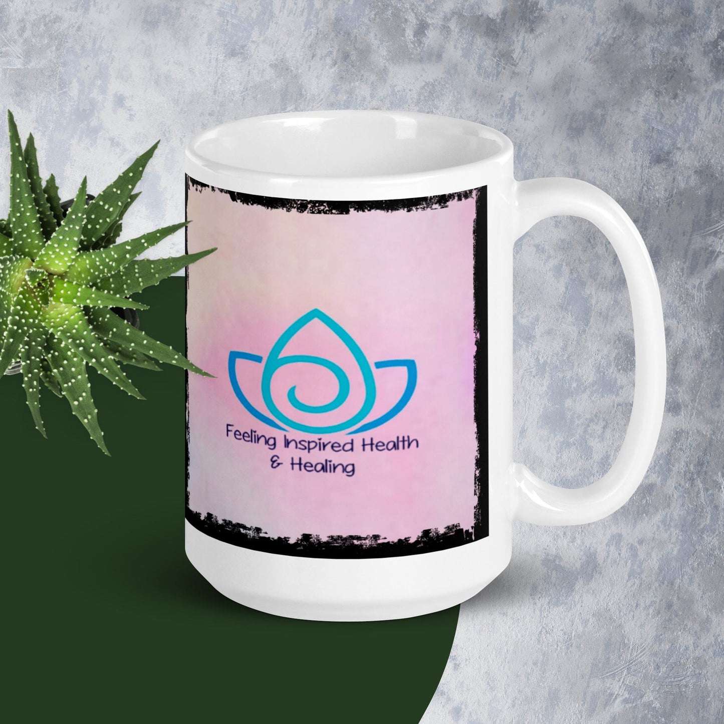 Feeling Inspired Health And Healing White glossy mug